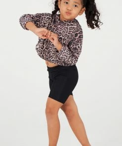 Onzie Kids Biker Short - Black Rib