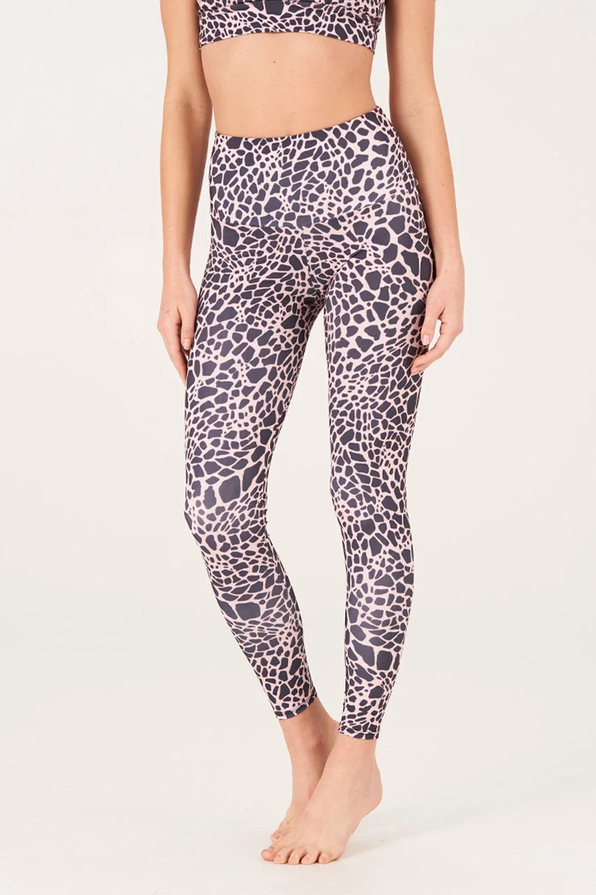 Onzie High Rise Legging - Rose Giraffe Bottoms 3 Onzie High Rise Legging - Rose Giraffe Bottoms