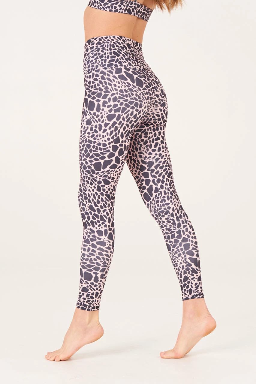 Onzie High Rise Legging - Rose Giraffe Bottoms 4 Onzie High Rise Legging - Rose Giraffe Bottoms