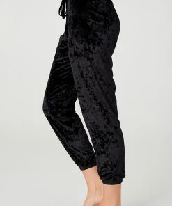 Onzie Velvet Sweatpant - Black Crushed Velvet
