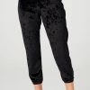 Onzie Velvet Sweatpant - Black Crushed Velvet