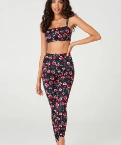 Onzie High Rise Legging - Midnight Roses Bottoms 13 Onzie High Rise Legging - Midnight Roses Bottoms
