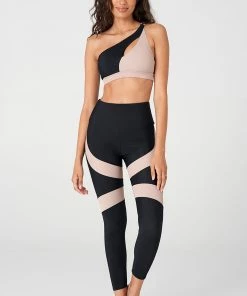 Onzie Cadence Legging - Black Rib Taupe Rib 10 Onzie Cadence Legging - Black Rib Taupe Rib