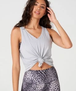 Onzie Tops Knot Tee - Dove Grey