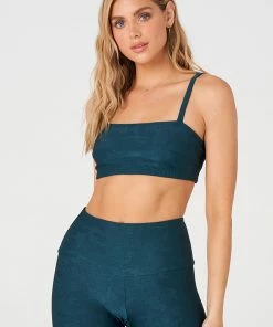 Onzie Tops Bali Bandeau - Emerald Jacquard
