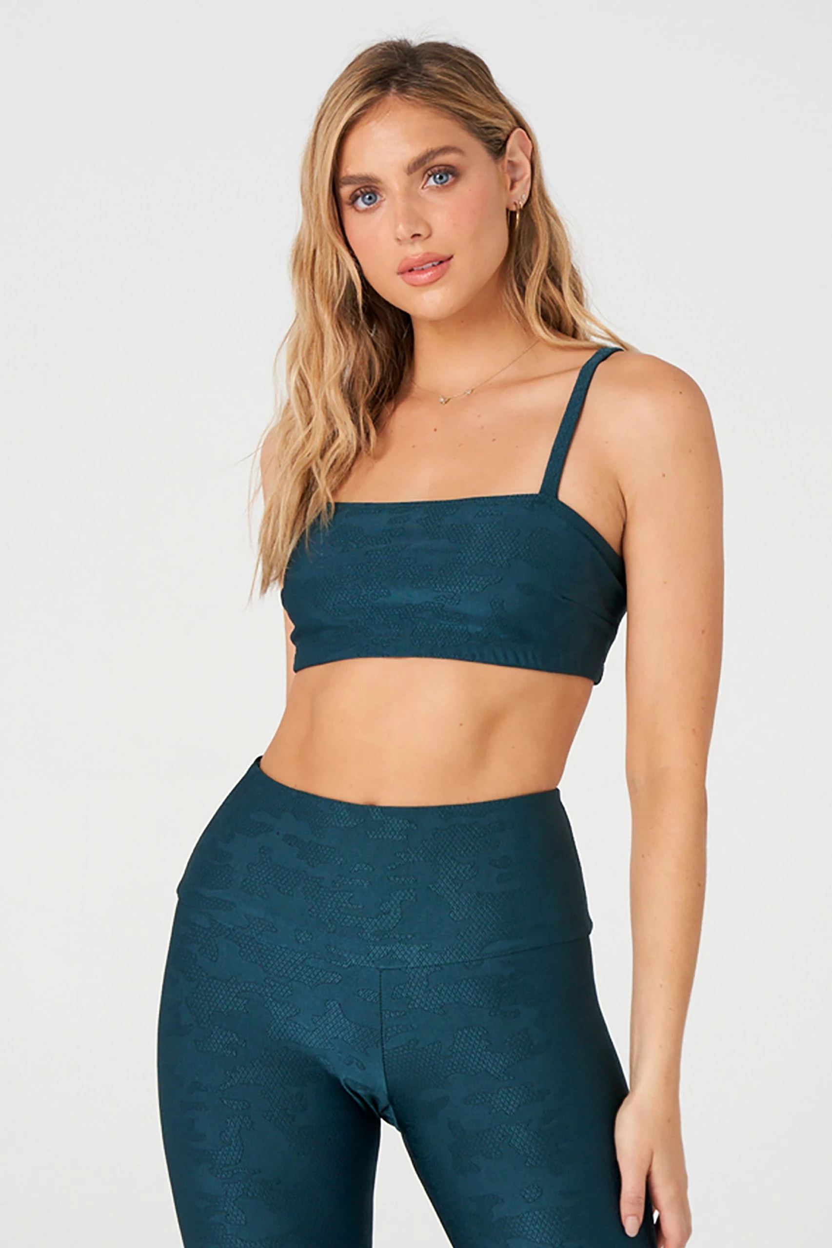 Onzie Tops Bali Bandeau - Emerald Jacquard 3 Onzie Tops Bali Bandeau - Emerald Jacquard