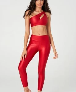 Onzie High Rise Liquid Legging - Red Liquid Bottoms 11 Onzie High Rise Liquid Legging - Red Liquid Bottoms