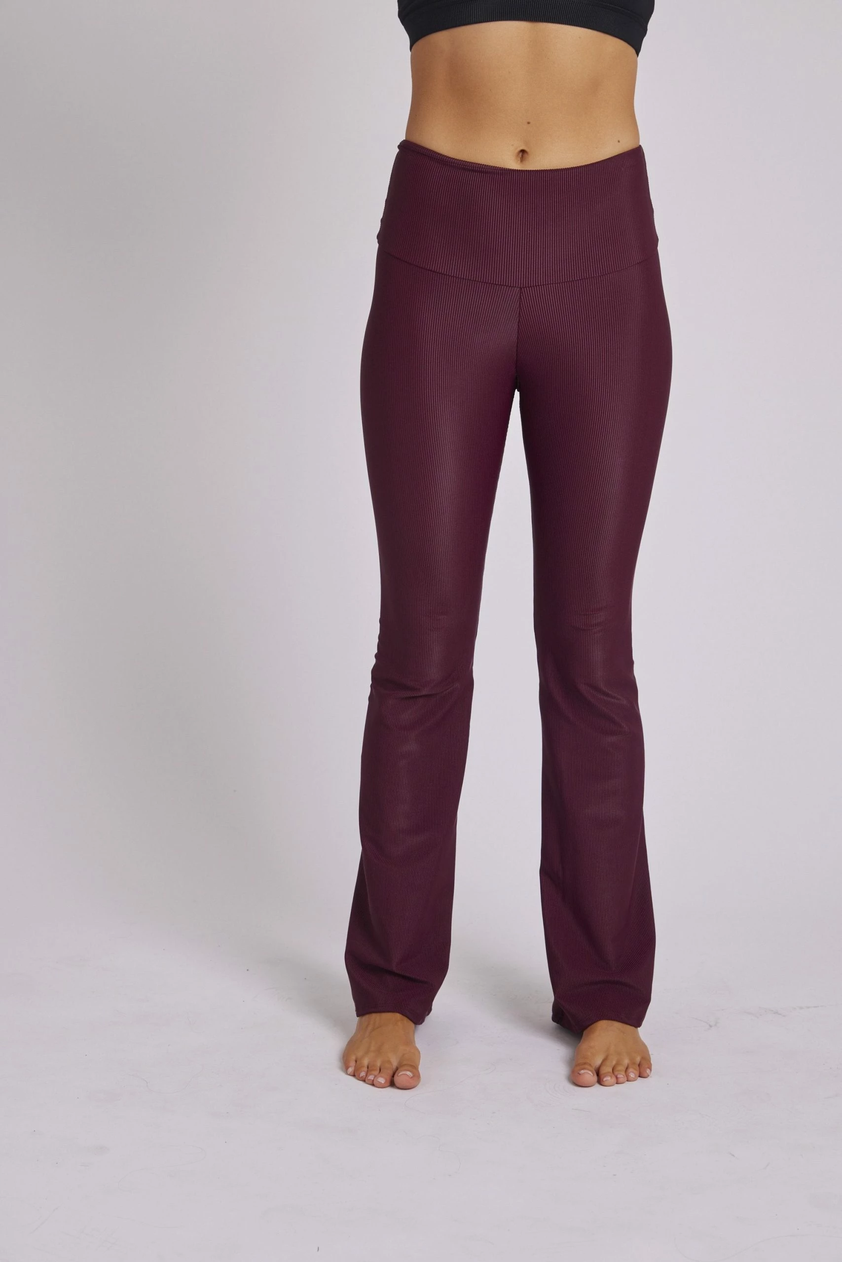 Onzie Rib Studio Flare Leg Pant - Fig Rib 6 Onzie Rib Studio Flare Leg Pant - Fig Rib