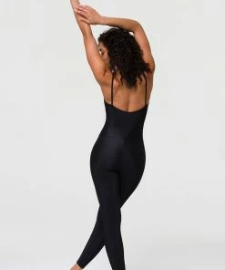 Onzie Flow Long Leotard - Black Rib One Pieces 10 Onzie Flow Long Leotard - Black Rib One Pieces