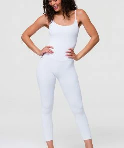 Onzie Flow Long Leotard - White Rib