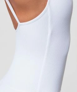 Onzie Flow Long Leotard - White Rib
