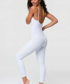 Onzie Flow Long Leotard - White Rib
