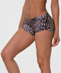 Onzie Flow Side String Short - Leopard