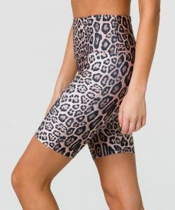 Onzie Flow High Rise Biker Short - Leopard