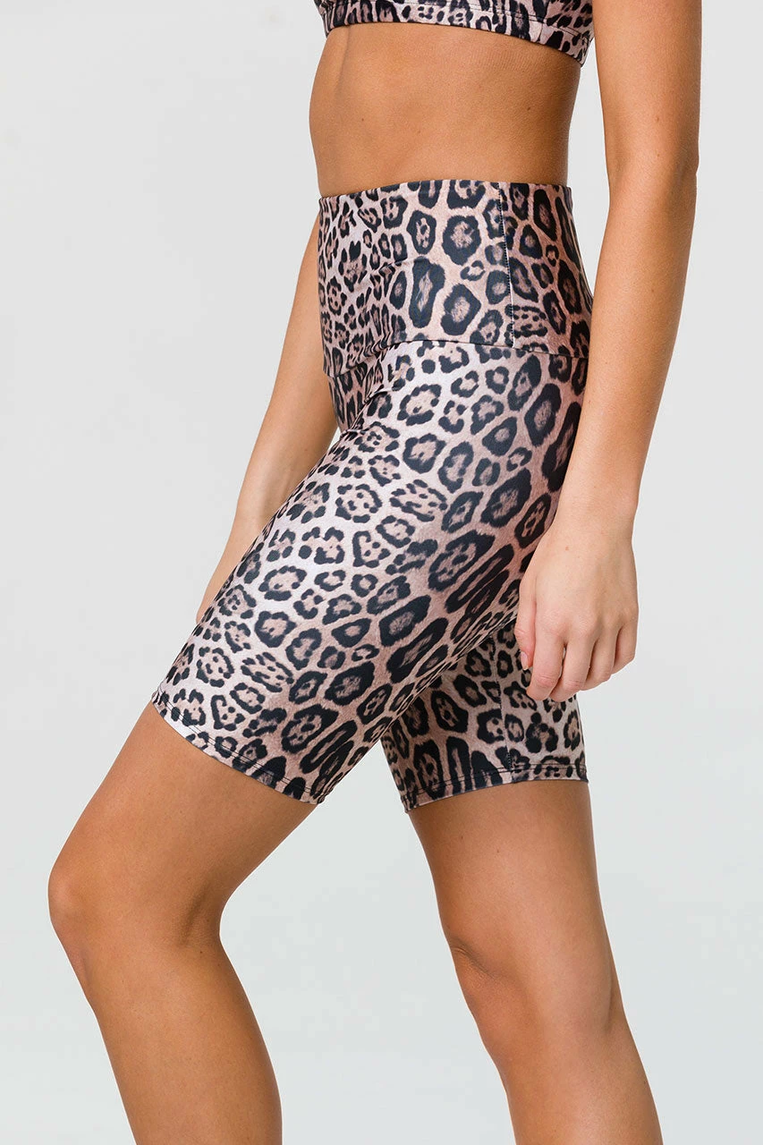 Onzie Flow High Rise Biker Short - Leopard 3 Onzie Flow High Rise Biker Short - Leopard