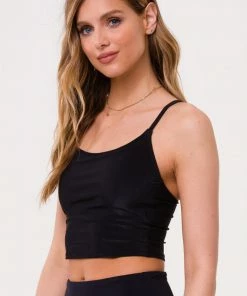 Onzie Flow Belle Cami Crop Top - Black