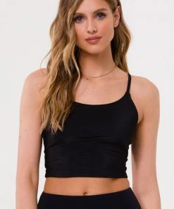Onzie Flow Belle Cami Crop Top - Black