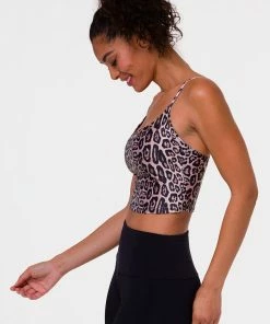 Onzie Flow Belle Cami Crop Top - Leopard Tops