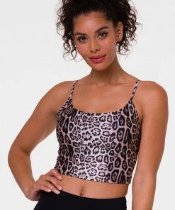 Onzie Flow Belle Cami Crop Top - Leopard Tops