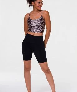 Onzie Flow Belle Cami Crop Top - Leopard Tops