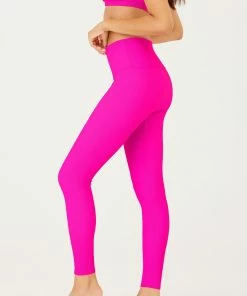 ONZIE High Rise Rib Legging - Ibis Rose Rib 8 ONZIE High Rise Rib Legging - Ibis Rose Rib