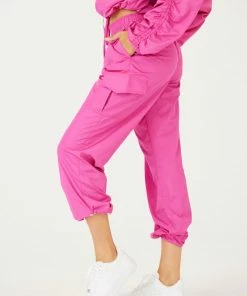 ONZIE Bottoms Parachute Cargo Pant - Rasberry Rose
