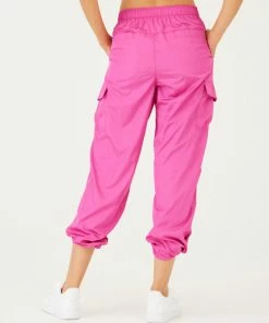 ONZIE Bottoms Parachute Cargo Pant - Rasberry Rose