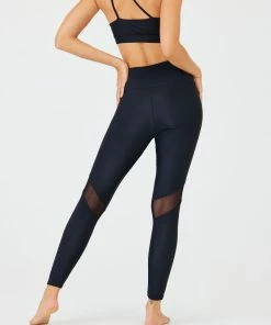 ONZIE Cadence Legging - Black Rib Black Mesh Bottoms 13 ONZIE Cadence Legging - Black Rib Black Mesh Bottoms