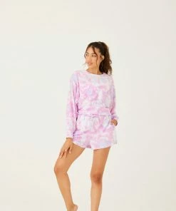 ONZIE Bottoms French Terry Sweat Short - Prismatic Tie Dye 11 ONZIE Bottoms French Terry Sweat Short - Prismatic Tie Dye