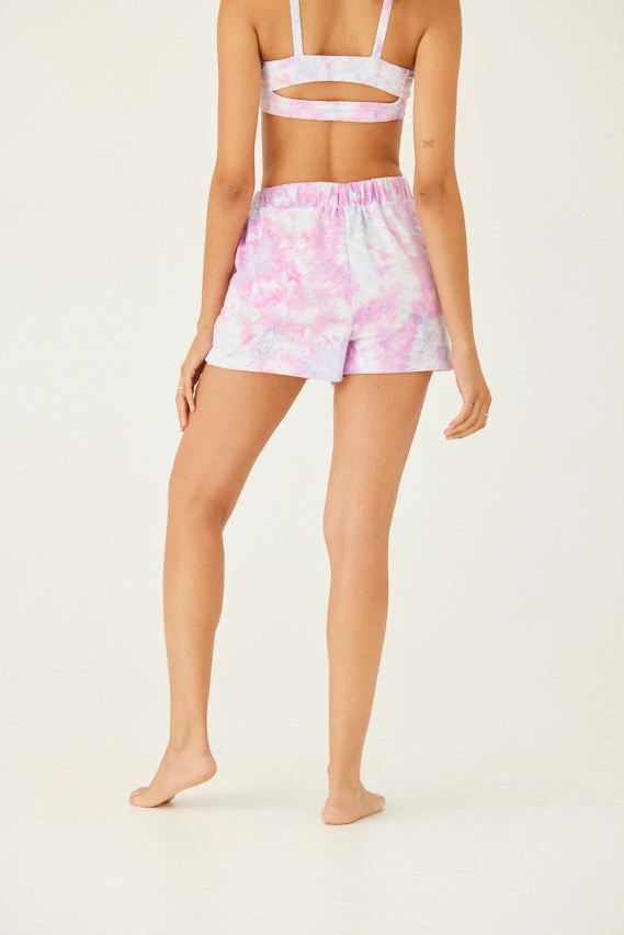 ONZIE Bottoms French Terry Sweat Short - Prismatic Tie Dye 5 ONZIE Bottoms French Terry Sweat Short - Prismatic Tie Dye