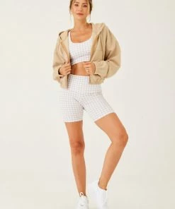 ONZIE Sacred Bra - Dusty Dune Gingham Tops 19 ONZIE Sacred Bra - Dusty Dune Gingham Tops