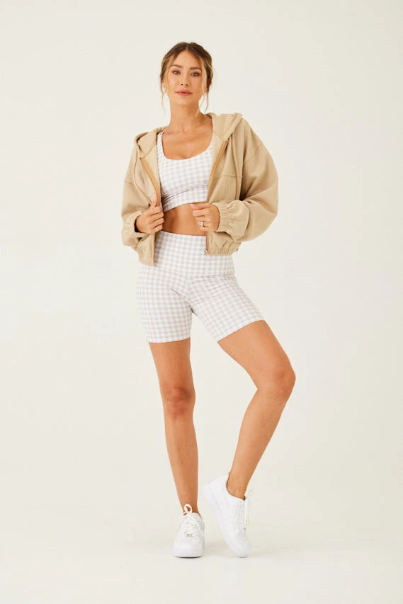 ONZIE Sacred Bra - Dusty Dune Gingham Tops 11 ONZIE Sacred Bra - Dusty Dune Gingham Tops