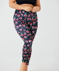 Onzie High Rise Legging - Midnight Roses Bottoms 14 Onzie High Rise Legging - Midnight Roses Bottoms