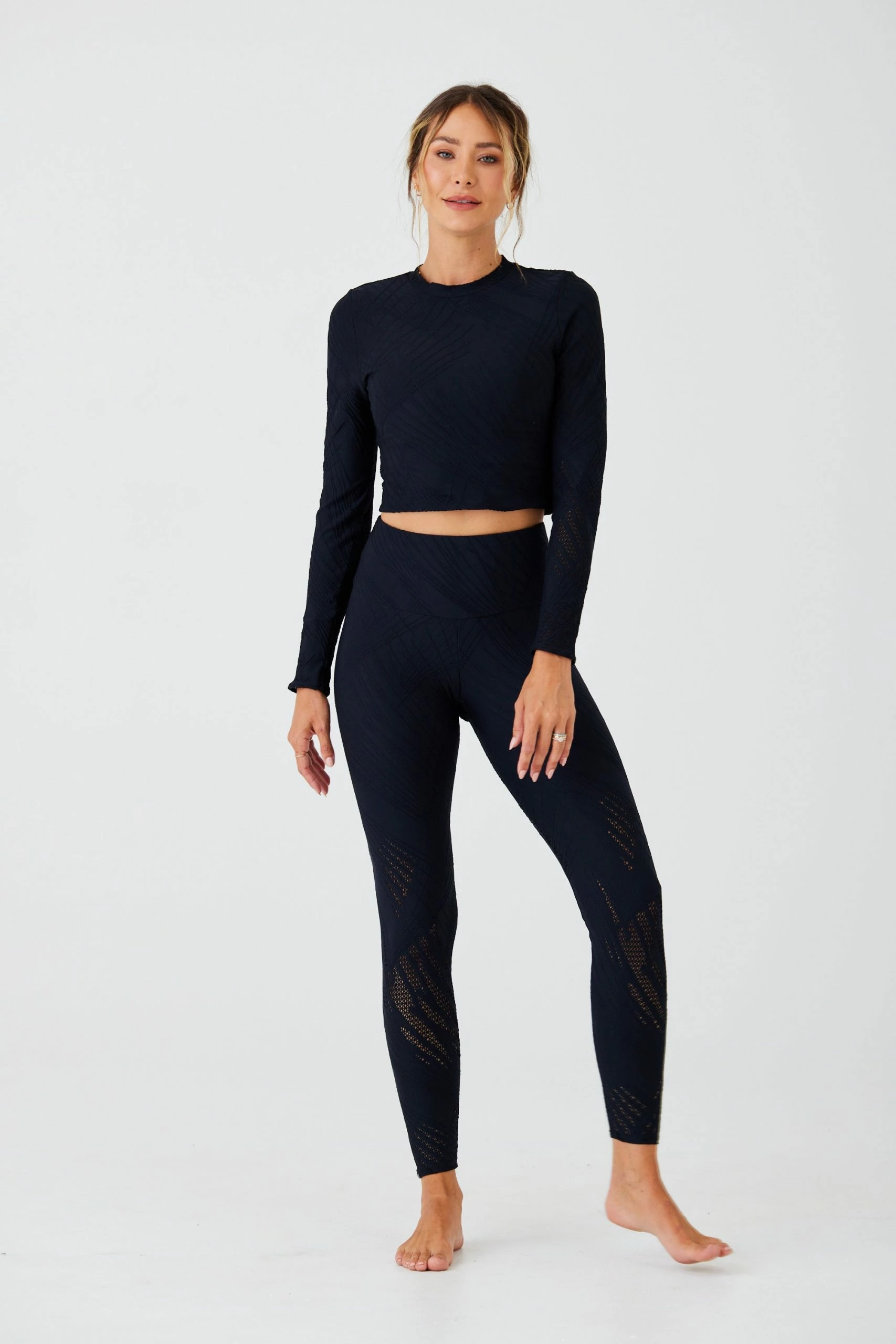 ONZIE Selenite Long Sleeve Crop - Black Selenite 10 ONZIE Selenite Long Sleeve Crop - Black Selenite