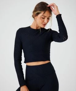 ONZIE Selenite Long Sleeve Crop - Black Selenite 14 ONZIE Selenite Long Sleeve Crop - Black Selenite