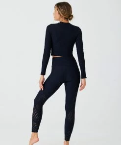 ONZIE Selenite Long Sleeve Crop - Black Selenite 16 ONZIE Selenite Long Sleeve Crop - Black Selenite