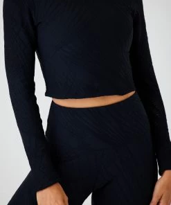 ONZIE Selenite Long Sleeve Crop - Black Selenite 13 ONZIE Selenite Long Sleeve Crop - Black Selenite
