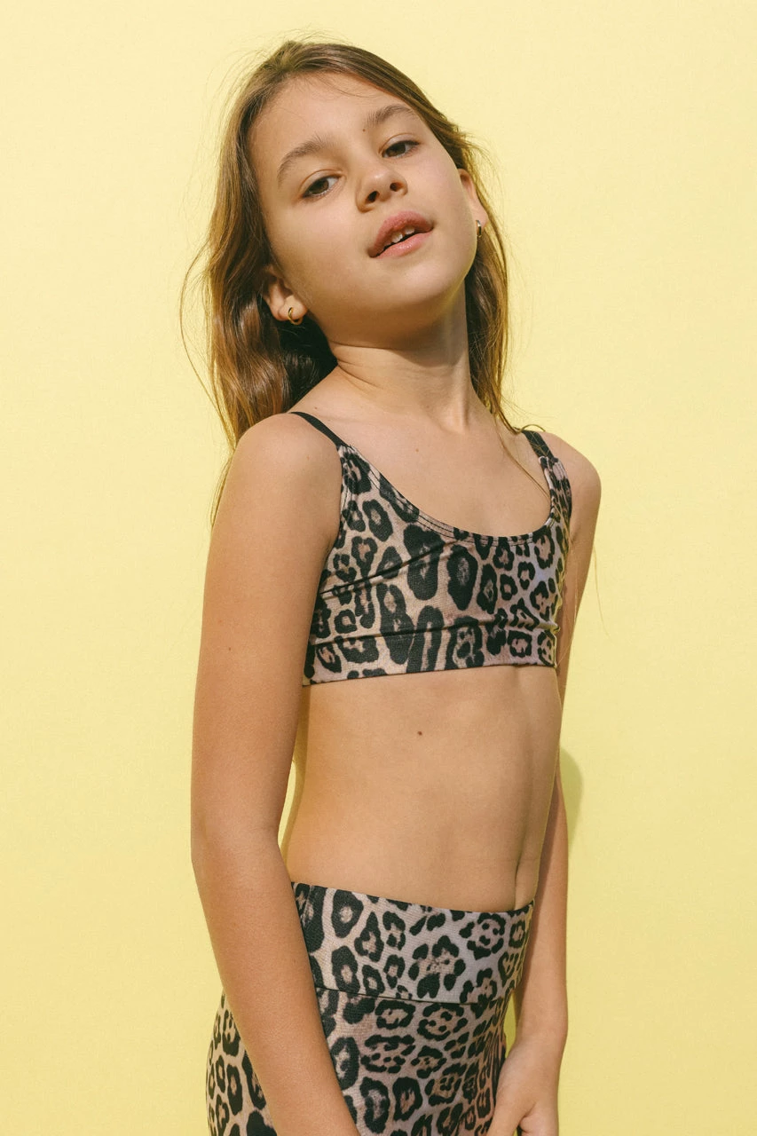 Onzie Kids Elastic Bra - Leopard 6 Onzie Kids Elastic Bra - Leopard