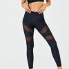 ONZIE Cadence Legging - Black Rib Black Mesh Bottoms 2 ONZIE Cadence Legging - Black Rib Black Mesh Bottoms