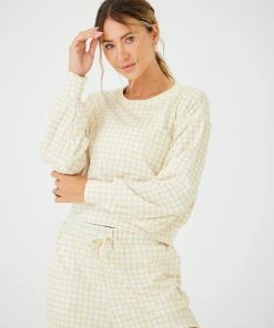 ONZIE Bella Sweatshirt - Limoncello Gingham