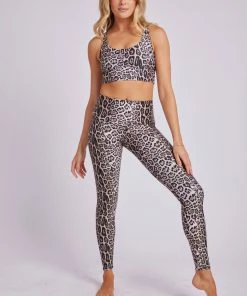 Onzie Flow Bottoms High Rise Long Legging - Leopard