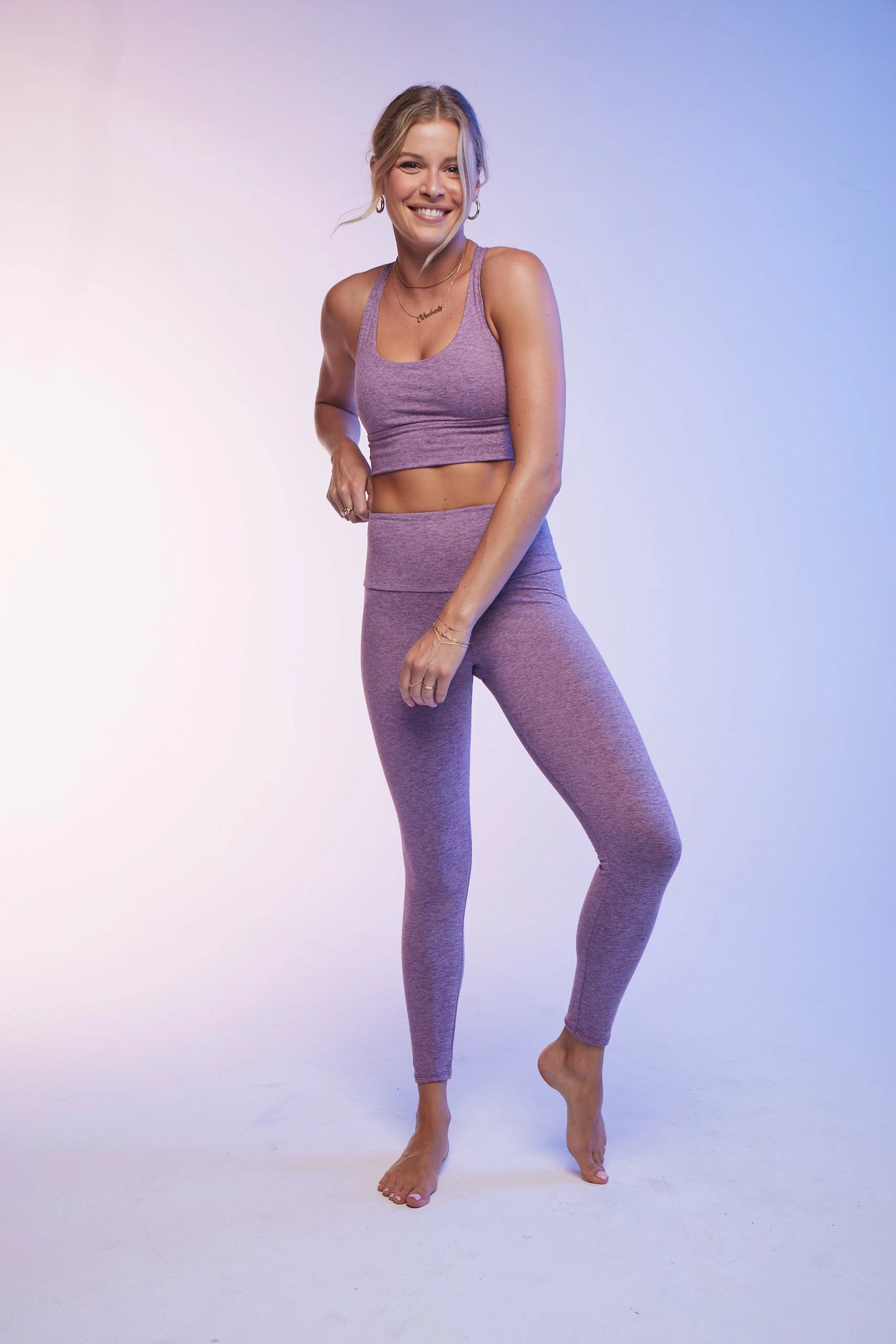 ONZIE Eco Luxe Legging - Dusty Lilac Bottoms 3 ONZIE Eco Luxe Legging - Dusty Lilac Bottoms