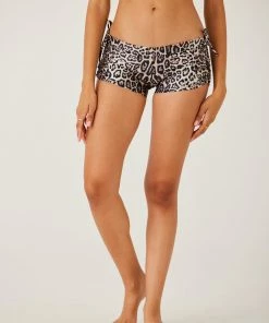 Onzie Flow Side String Short - Leopard