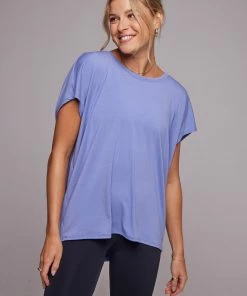 ONZIE Tops Drop Back Top - Periwinkle