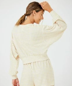 ONZIE Bella Sweatshirt - Limoncello Gingham
