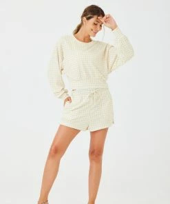 ONZIE Bella Sweatshirt - Limoncello Gingham 11 ONZIE Bella Sweatshirt - Limoncello Gingham