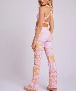 ONZIE Rib Studio Flare Leg Pant - Summer Groove Women's New