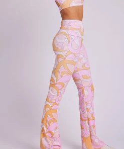 ONZIE Rib Studio Flare Leg Pant - Summer Groove Women's New