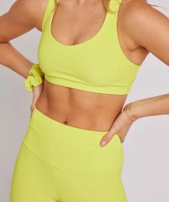 ONZIE Women's New Half Moon Bra - Citrus Rib