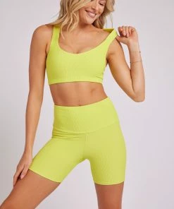 ONZIE Women's New Half Moon Bra - Citrus Rib